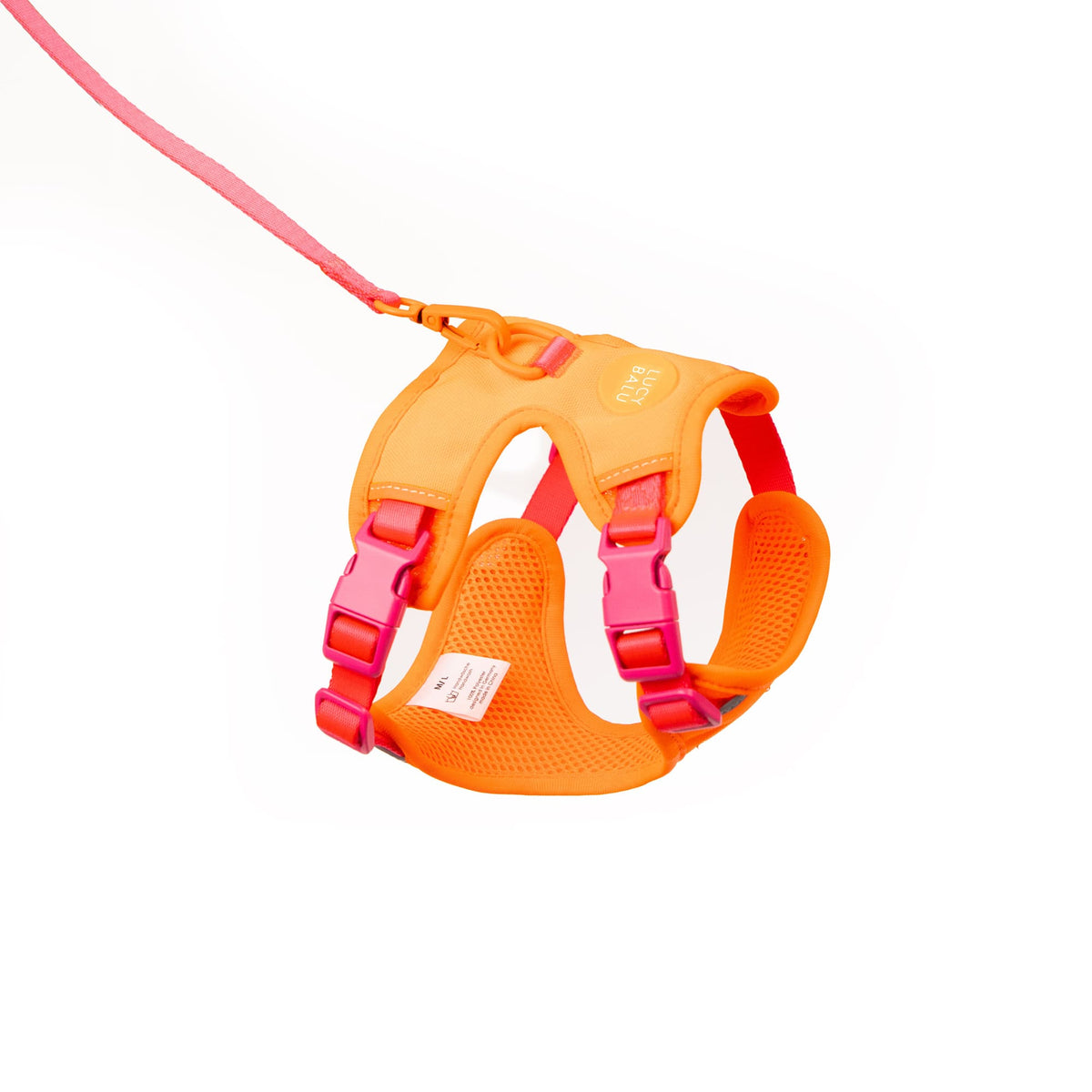 Katzengeschirr orange & pink LucyBalu