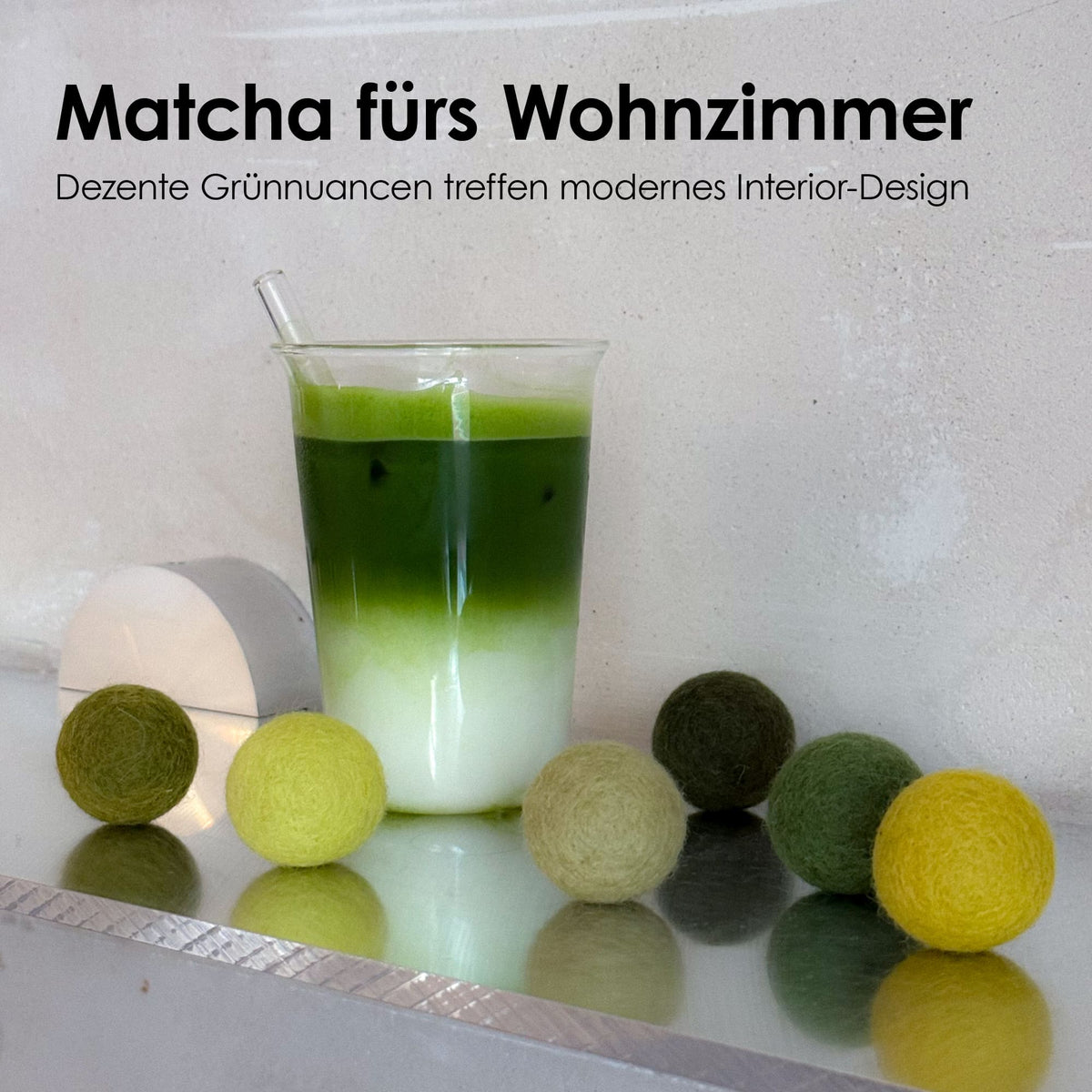 MATCHA MIX Palline in Feltro
