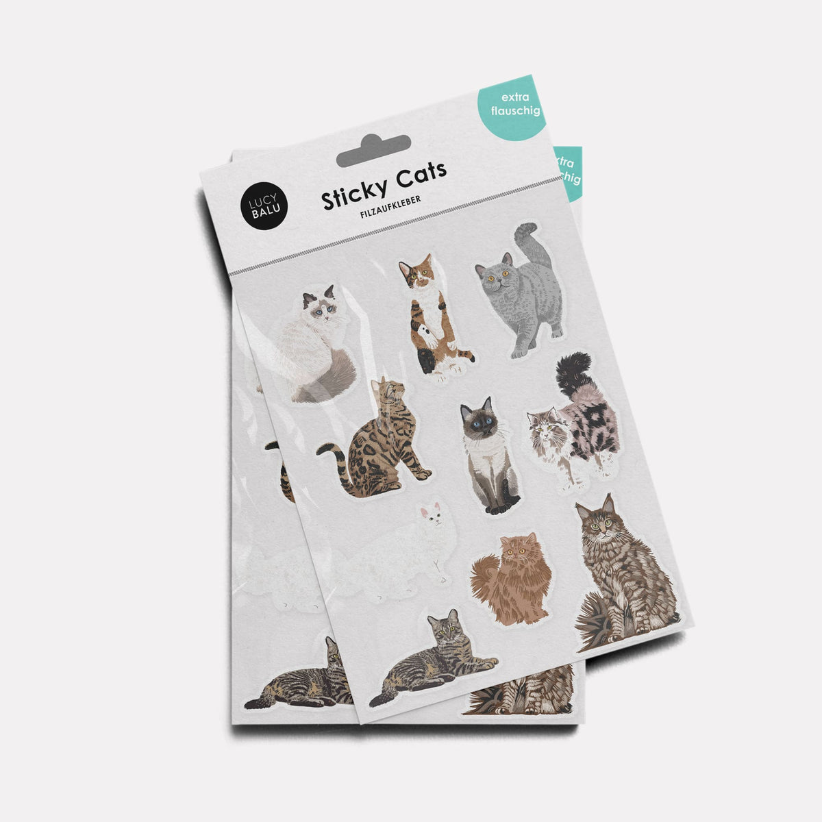 Autocollants en feutre STICKY CATS avec de beaux motifs de chats