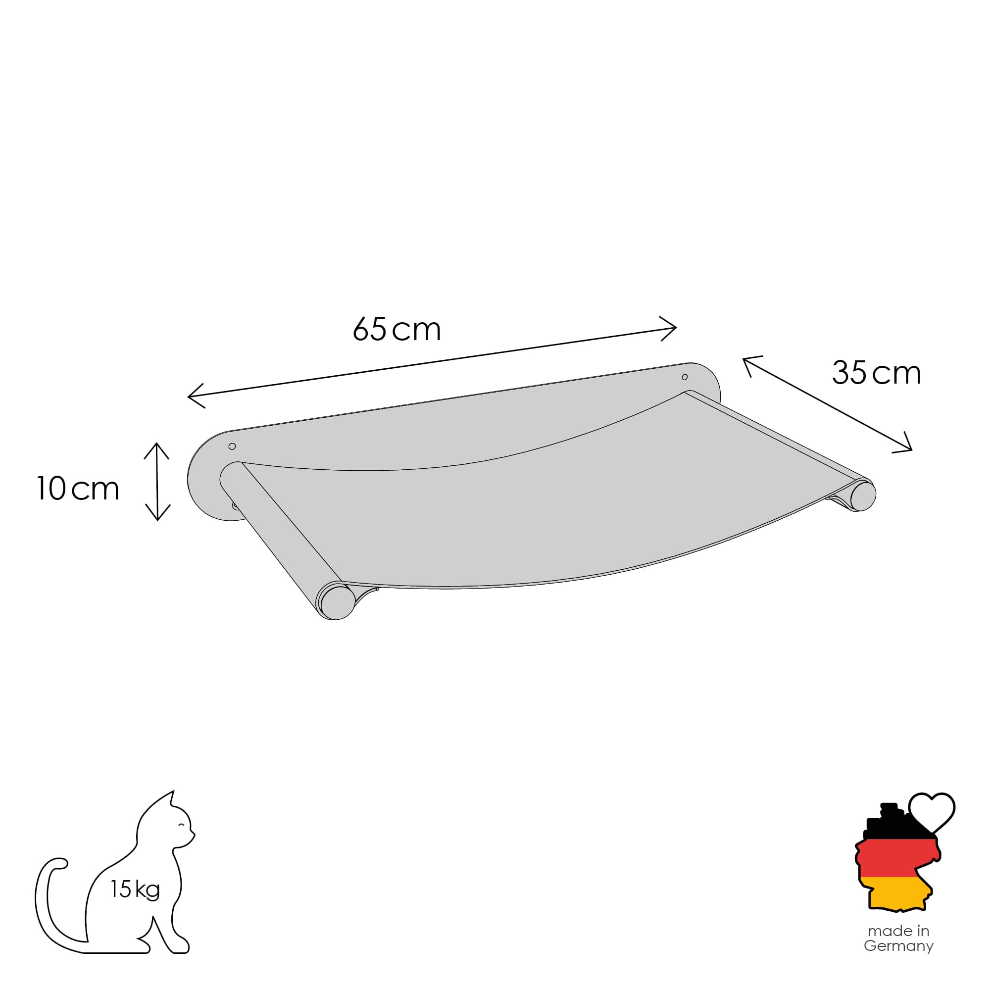 SWING Kattenhangmat voor de muur
